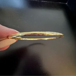 Ippolita thin faceted bangle in 18k yellow gold